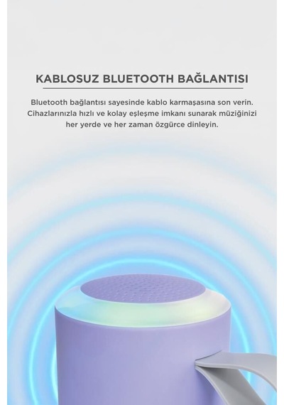 Özel Seri Bluetooth Hoparlör D24 Mor Cep Boy Kablosuz Ses Ev Eşyası