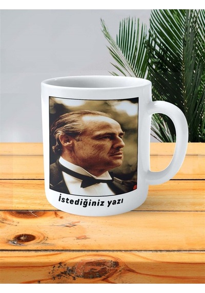 Marlon Brando Baskılı Kupa Bardak Kişiye Özel Desen 1 Çok Renkli
