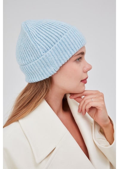 Derikem Basic Şık Standart Lüks Unisex Tiftik Bere Açık Mavi