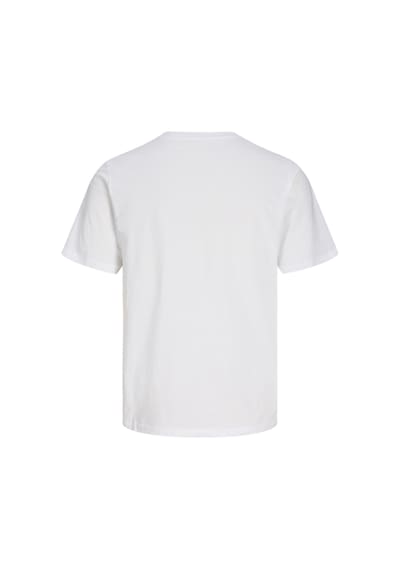 Jack & Jones Erkek Gögüs Baskili Bisiklet Yaka Tisört - Munk - 12298430 Beyaz