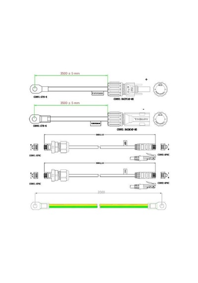 Pylontech Fc0500m-40 Akü Denetleme Bms. Taban. Kablolar. Force H2