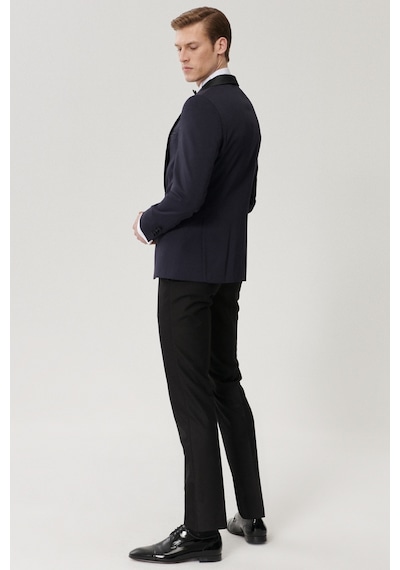AC&Co / Altınyıldız Classics Erkek Lacı-sıyah Ekstra Slim Fit Desenli Smokin Damatlık - Lacı-sıyah Lacivert - Siyah AC&Co / Altınyıldız Classics Erkek Lacı-sıyah Ekstra Slim Fit Desenli Smokin Damatlık - Lacı-sıyah Lacivert - Siyah