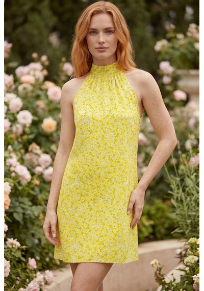 Soulshae Kadın Pamuklu Halter Yaka Desenli Kısa Elbise Desenli 1 Çok Renkli Soulshae Kadın Pamuklu Halter Yaka Desenli Kısa Elbise Desenli 1 Çok Renkli