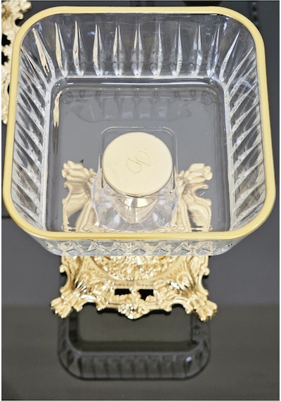 Atabey Home 6'li Frezya Kare Gold Kase Döküm Ayakli Dondurmalik & Şekerlik & Sunumluk & Çerezlik