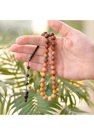 Küre Kesim Karma Ağaç Tesbih - 10 Mm - Taş Sandığı
