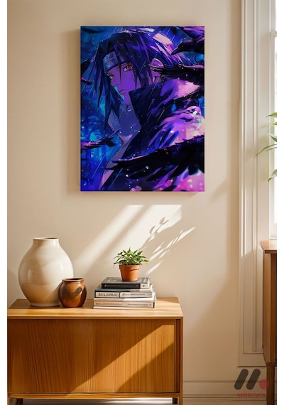 Naruto Sasuke Anime Poster, Çerçevesiz Yüksek Kalite Duvar Afişi - Anime Severlere Özel Hediye