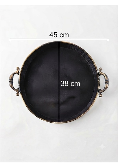 2panalı Pnl-mg112 L Metal Dekoratif Tepsi 45 X 38 X 10 Cm
