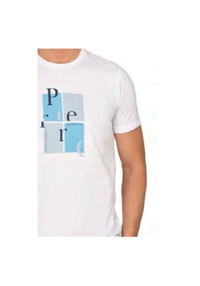 Pierre Cardin 6126 Erkek Kısa Kollu Bisiklet Yaka Pijama Takımı-beyaz