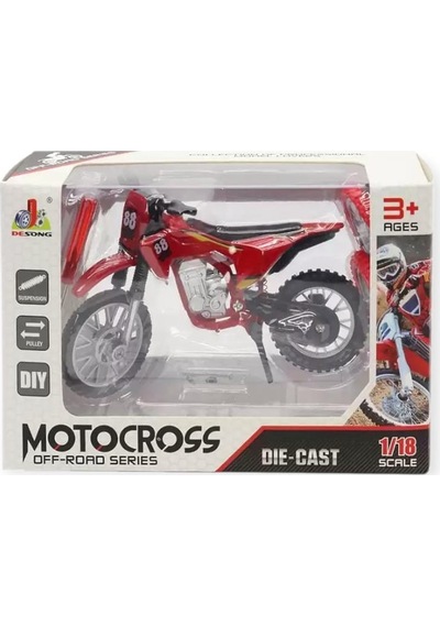 1:18 Ölçekli Model Motosiklet - Ds928 - Kırmızı