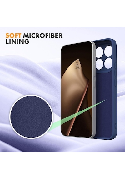Xiaomi Mi 15t Pro Uyumlu Içi Kadife Lansman Kılıf Ve 5d Tam Kaplayan Cam Ekran Koruyucu Lacivert