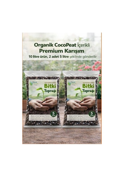 10 Litre Kullanıma Hazır Bitki Toprağı - Salon Bitkileri Be Tropikal Bitkiler Için Premium Kaliteli 10 L