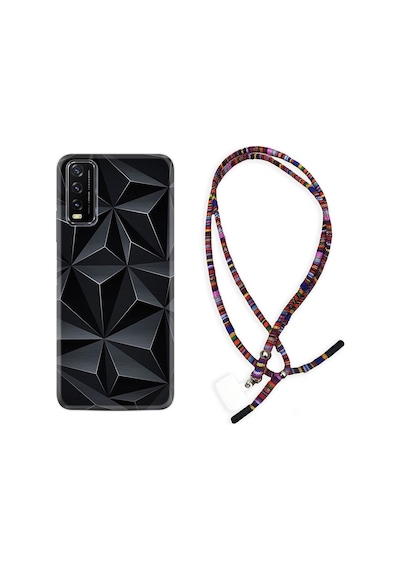 Vivo Y20S Kılıf Rasta Boyun Askılı Prizmalar 1782