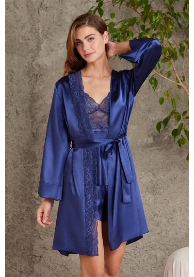 Pierre Cardin 4lü Gecelik Çeyiz Takım Lacivert
