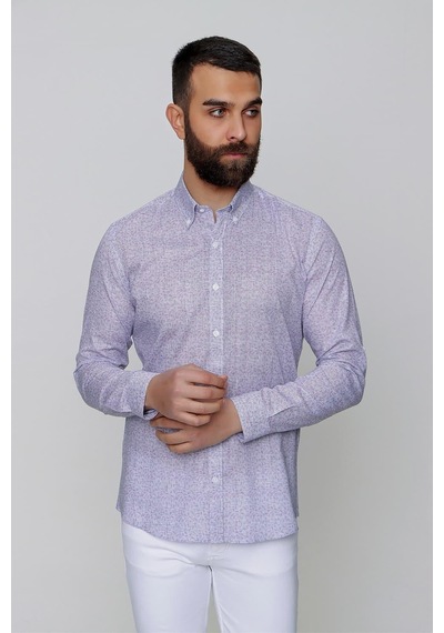 Efor G 1472 Slim Fit Beyaz Spor Gömlek Beyaz