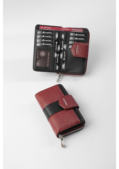 Cengiz Pakel Mellow Orta Boy Kadın Cüzdan - 65317a - Bordo/siyah 65317a-bordo-siyah