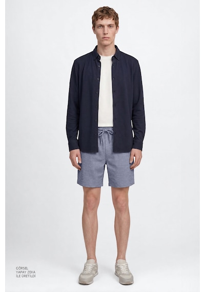 AC&Co / Altınyıldız Classics Erkek Lacı Pamuklu Standart Fit Normal Kesim Beli Bağlamalı Yan Cepli Örme Şort Lacı Lacivert AC&Co / Altınyıldız Classics Erkek Lacı Pamuklu Standart Fit Normal Kesim Beli Bağlamalı Yan Cepli Örme Şort Lacı Lacivert