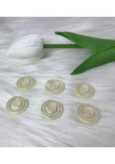 Yuvarlak Desenli 2 Delikli Düğme 28boy 18mm-6 Adet