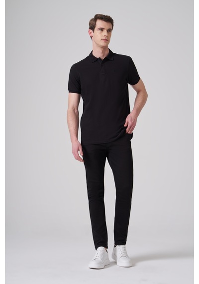 Morven Erkek Siyah Basic Polo Yaka Dynamic Fit T-shirt 26yc018007001 Siyah