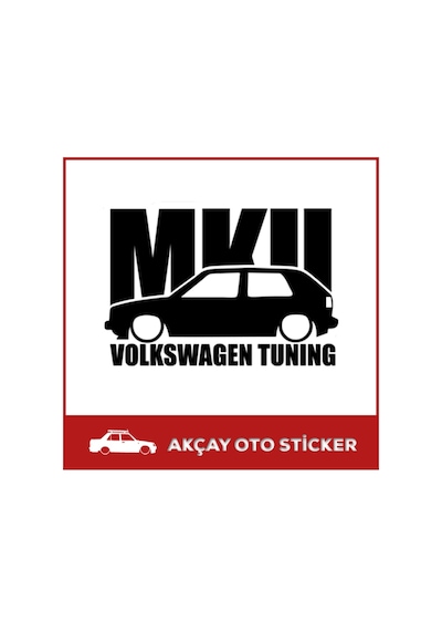 Mk2 Volkswagen Tunıng Golf Sticker Mk2 Volkswagen Oto Sticker