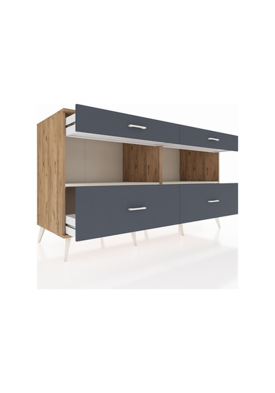 Kronos Konsol 2 Raflı 4 Çekmeceli 176x59x99 Çam-aytaşı/antrasit Çam-aytaşı/antrasit Kronos Konsol 2 Raflı 4 Çekmeceli 176x59x99 Çam-aytaşı/antrasit Çam-aytaşı/antrasit