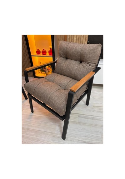 Houseart Balkon, Bahçe,teras,cafe - Salon - Metal Kanepe Koltuk Takımı - 3 1 1 Sehpa Cappuccino Houseart Balkon, Bahçe,teras,cafe - Salon - Metal Kanepe Koltuk Takımı - 3 1 1 Sehpa Cappuccino