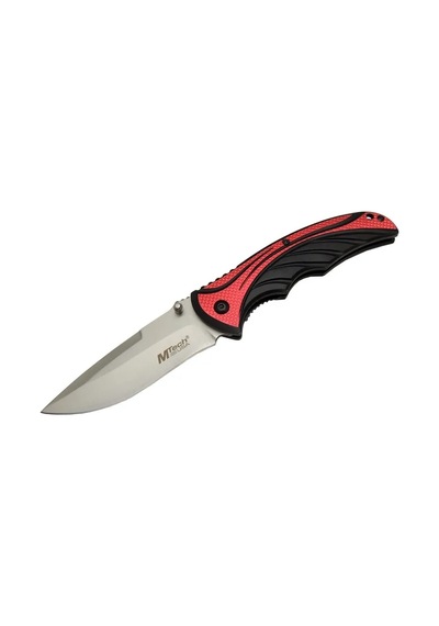 Mtech Handsome 455 Kırmızı Kamp Çakı 21cm - Yarı Otomatik, Kemerl