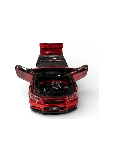Hobbiez World 1/24 Nissan Gtr R34 - Metallick Red/black