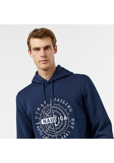 Nautica Erkek Lacivert Regular Fit Sweatshirt Baskılı K47037t Lacivert
