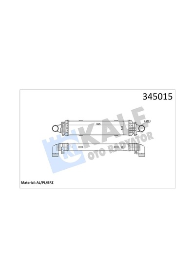 Kale 345015 Turboşarj Radyatörü Mercedes W204 S204 C204 C218 W212 C207 X204 A2045000200 Adet ıdır