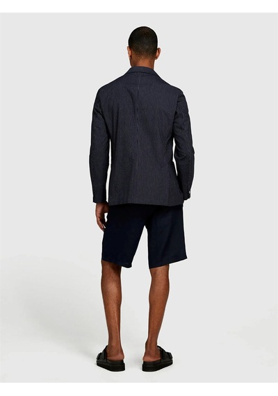 Sisley %100 Keten Slim Fit Bermuda Şort Erkek Lacivert Şort - 325p4aghs9010