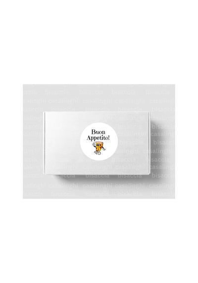 İtalyanca Dilinde Afiyet Olsun Etiketi Buon Appetito Sticker Yiyecek Kahve Tatlı 4 Cm 90 Adet Çok Renkli