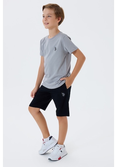 U.s. Polo Assn. Erkek Çocuk Gri Bermuda Takım Us2427-c-v2 Gri