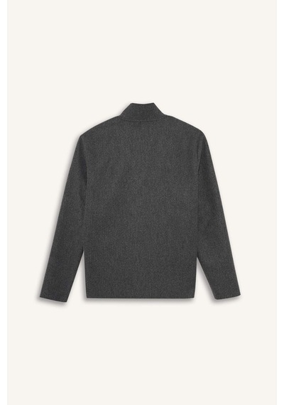 Defacto Regular Fit Yarım Fermuarlı Sweatshirt E9626ax25auar163 Antrasit-ar163