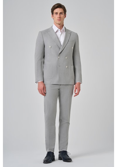 Morven Erkek Gri Poliviskon Trend Çizgili Slim Fit Sivri Yaka Kruvaze Takım Elbise 26ms001007100 Gri Morven Erkek Gri Poliviskon Trend Çizgili Slim Fit Sivri Yaka Kruvaze Takım Elbise 26ms001007100 Gri