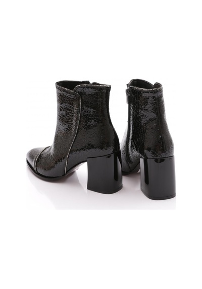 Dgn 900 Kadin Topuklu Bot Siyah Croco