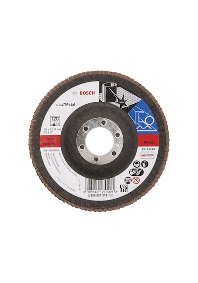 Bosch 115 mm 120 K Best For Metal Flap Disk - 2608607319