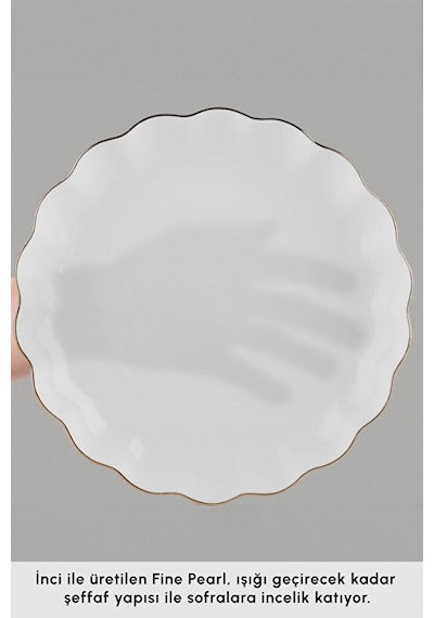 Karaca  Fine Pearl Extra Shell 55 Parça 12 Kişilik Yemek Takımı Gold