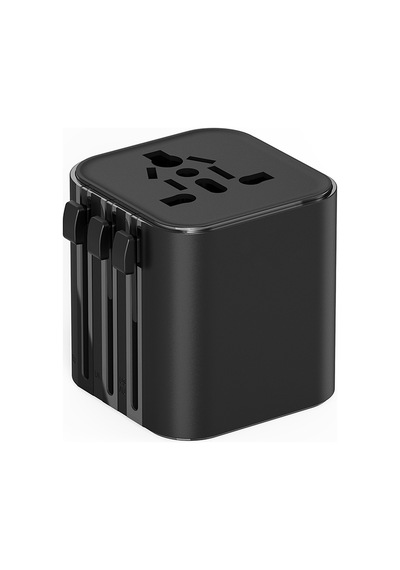Wiwu Wi-ua005 Çoklu Universal Tr/us/uk/aus/eu Uyumlu Seyahat Şarj Adaptörü 2500w Siyah