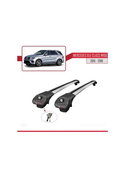 Mercedes Gle W166 2015-2018 Arası İle Uyumlu Ace-1 Ara Atkı Tavan Barı Gri