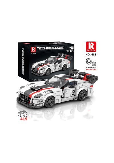 Reobrix Creator 683 Dodge Viper Spor Araba Yaratıcı Yapı Blok Seti Building Blocks - 419 Parça