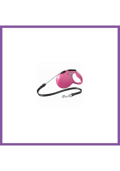 Flexi New Classic Otomatik İp Köpek Gezdirme Tasması Medium 8 Mt Pembe Bzoshb
