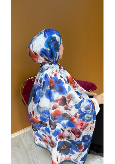 Mimiyum Sonbahar Desen Organik Soft Şal 4 Çok Renkli