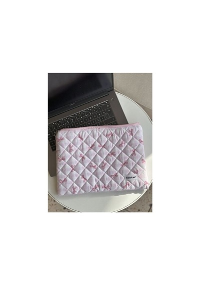 Batekso Pembe Pötikare Kurdele Desenli Laptop - Tablet Çantası 13-14 Inç Çok renkli