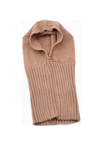 Külah Balaclava Kadın Triko Kar Maskesi Bere Boyunluk Camel Standart
