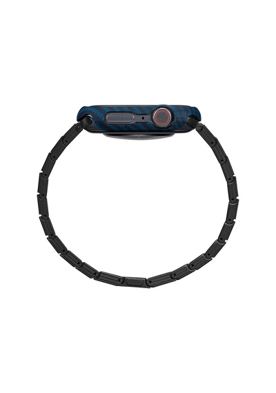 Pitaka Air Case Watch 45mm Kasa Koruyucu 600d Aramid Fiber Classic Serisi Black-blue Twill