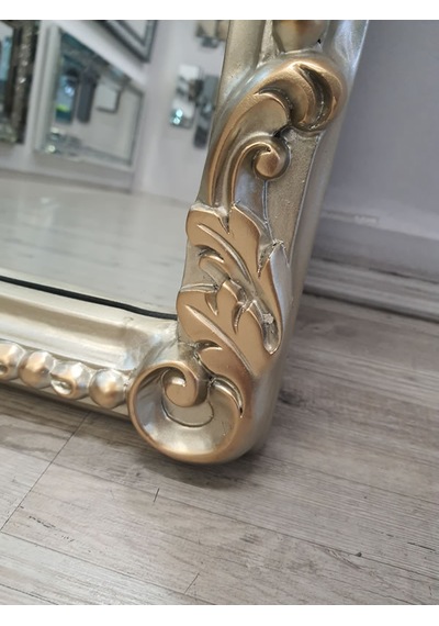Ayna Denizi Princess Great Shiny Gold Model Platin Altın Renk Dekoratif Boy Aynası Platin Altın