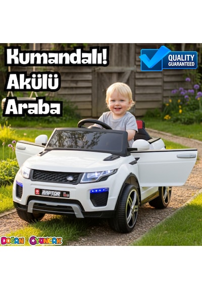 Raptor Gt Beyaz Uzaktan Kumandalı 4x2 12 Volt Akülü Araba - Rc Land Rover Akülü Araba Range Rover Çok Renkli