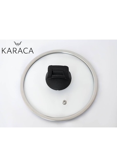 Karaca Granit Teflon Döküm Tencere Sahan Tava Için Cam Kapak 20 Cm Cam Kapak Tenceresiz