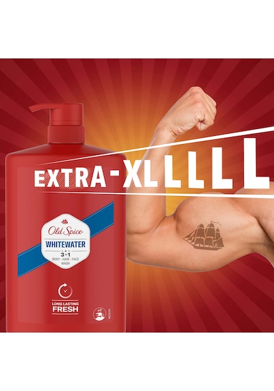 Old Spice Whitewater Erkekler İçin Duş Jeli Ve Şampuan 1 L