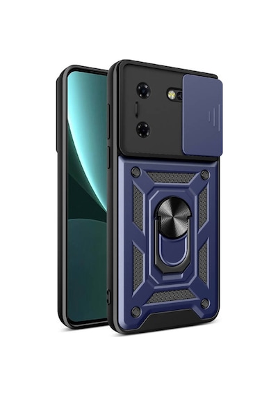 Nihcase Tecno Pova 5 Kılıf Magnetik Standlı Kamera Korumalı Slide Sürgülü Cover Kapak